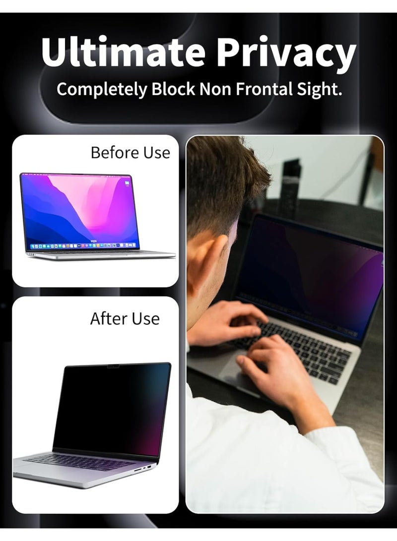 Magnetic Privacy Screen Compatible with MacBook Air 15 Inch 2026 2025 2024 2023 M2 M3 M4 M5 A3448 A3114 A3241 Removable Screen Filter MacBook Air 15 inch Screen Protector Anti Blue Light Glare - Image 4